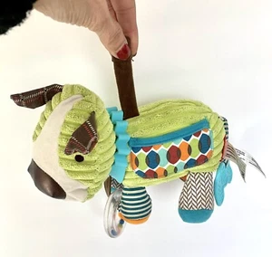 Skip Hop Sensory Activity Plush Puppy Toy Crinkle Rattle Chime 9” Replacement - Picture 1 of 7