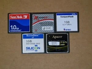 5 x 1GB CF Compactflash Memory Cards 4 - Picture 1 of 1