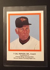 1989 French Baltimore Orioles Cal Ripken Sr. #7 Coach