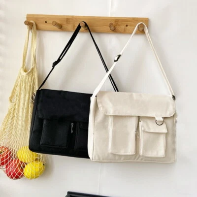 Women Ladies Multi Pocket Messenger Handbag Cross Body Bags Holiday Shoulder Bag - Image 1 of 4