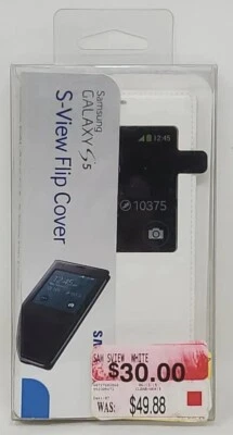 Capa flip genuína Samsung S-View para Galaxy S5 - Branca - Imagem 1 de 3