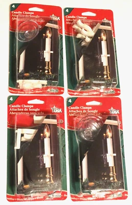 Juego de 4 abrazaderas de vela para ventana de Navidad Foto 1 de 4