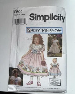 Simplicity Daisy Kingdom 0604 Uncut Material & Colfar for Size 3 Brand New - Picture 1 of 9