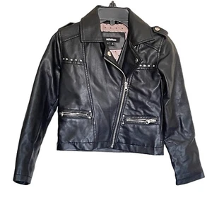 nova kids jacket size 6 black with two packets and zippers - Picture 1 of 12