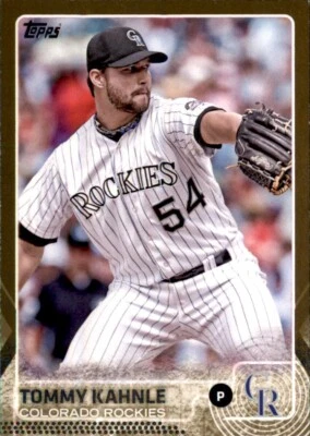 2015 Series 1 Tommy Kahnle #d /2015 Gold Parallel Insert PWE Rockies #94 - Image 1 of 2