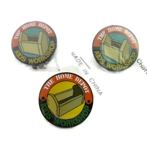 Lot Of 3 Assorted The Home Depot Kids Workshop Lapel Pins ~ ONE DUPLICATE ~ NEW - Picture 1 of 5