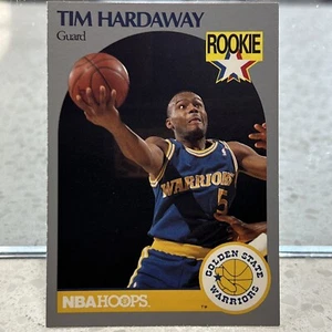 1990-91 NBA Hoops #113 Tim Hardaway Rookie Card Golden State Warriors Basketball - Picture 1 of 12