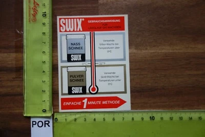 Alter Aufkleber Reise Wintersport Ski Snowboard Langlauf Wachs SWIX - Bild 1 von 2