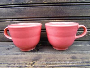 Set of 2 Fiesta Rose by Homer Laughlin Coffee Cups b27 - Picture 1 of 3