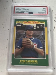 1986 FLEER LIMITED EDITION 40 RYNE SANDBERG LIMITED EDITION PSA MINT 9 - Picture 1 of 2