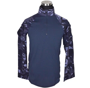 NEW British Army OPFOR Under Armour Shirt UBACS 170/90 M Blue Camo Night Rare - Picture 1 of 9