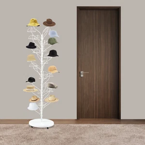 Rollender 35-Aufhänger Metall Hutablage Hutständer Laden Mall Kappe Perückenhalter Baum - Bild 1 von 16