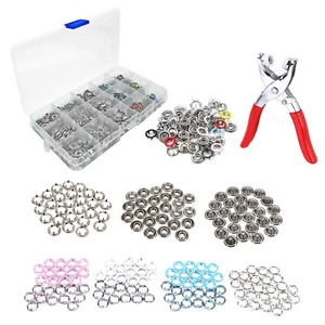 Assorted Snap Poppers Prong Ring Fasteners for DIY Crafts Baby Clothes Shirt - Picture 1 of 45