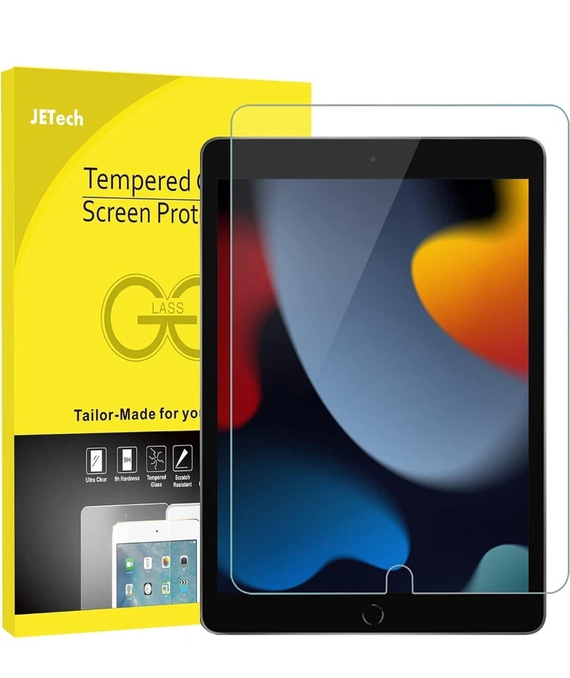 JETech Tempered Glass Screen Protector iPad 7 Air 3 Pro 10.5