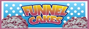 2ft x 6ft FUNNEL CAKES Vinyl Banner 2'x6' -Alt to Banner Flag (178) - Imagen 1 de 1