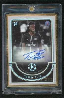 Timothy Weah 2018 Topps Museum Collection UCL Framed Autographs / Auto /50 - Image 1 of 2