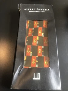 Vintage Dunhill Krawatte, Wappen Logo, rot und blau, 100% Seide, mit Box. NOS.   C4 - Bild 1 von 7