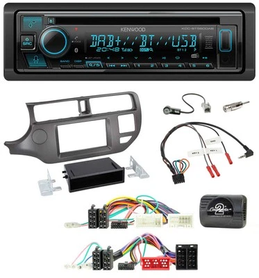 Kenwood Bluetooth DAB CD Lenkrad USB Autoradio für Kia Rio UB 2011-2015 anthrazi - Bild 1 von 4