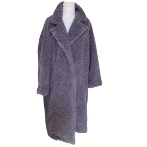 Torrid Maxi Coat Women Purple Soft Sherpa Teddy Open Front Lined Size 2/2X/18-20 - Picture 1 of 11