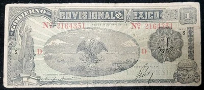 1916 1 Peso Provisional De Mexico Note. - Image 1 of 2