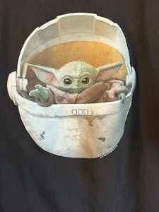 Star Wars Baby Yoda Mandalorian Mando Graphic Design T-Shirt Black Men's 3xL - Picture 1 of 8
