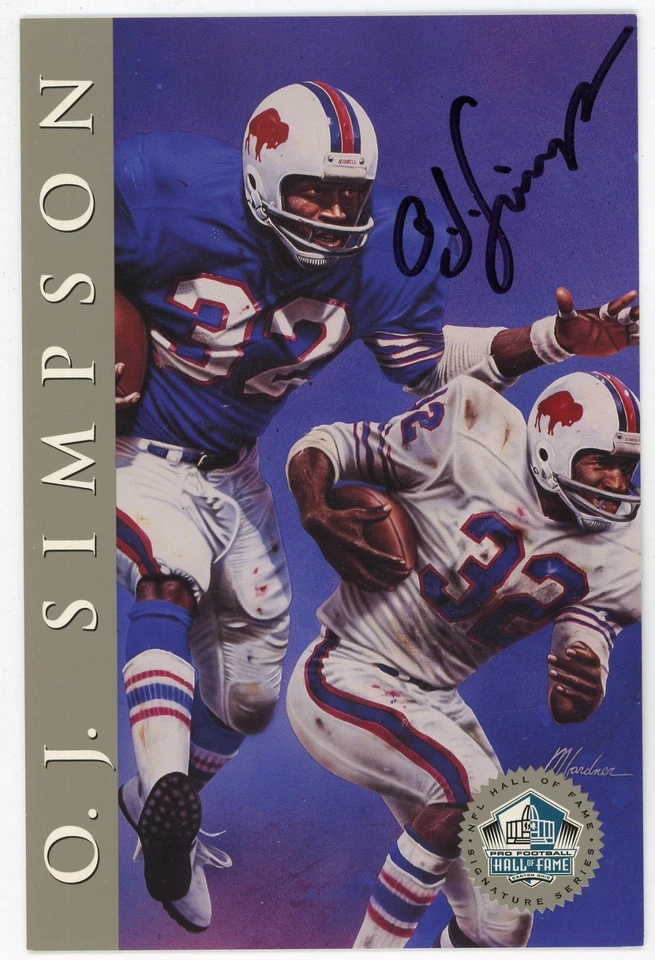 1998 NFL Hall of Fame OJ SIMPSON Signature Series AUTO /2500 Buffalo Bills - Image 1 of 1