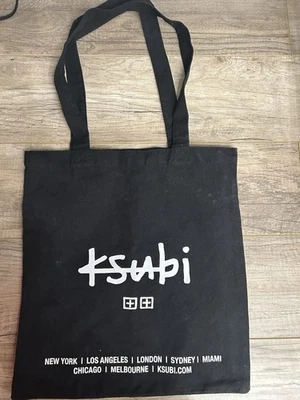 Bolso de Mano Ksubi Negro Dos Caras 100% Material Reciclado Diseñador Ropa de Calle Foto 1 de 3