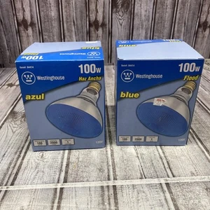 2 Westinghouse 100W Blue 04414 Flood Bulbs 120v - Picture 1 of 3