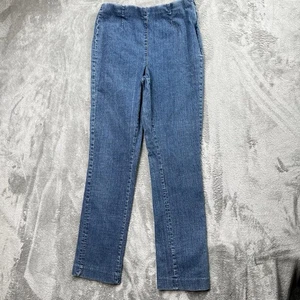 Coldwater Creek Denim Capri Hose Gummibund Seitenreißverschluss Gr. 6 (26x28) - Bild 1 von 12