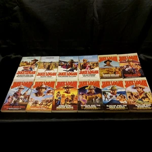 Lot 12 Vintage Jake Logan Slocum Adult Western 1980s Paperback Books #118-188 - Imagen 1 de 7