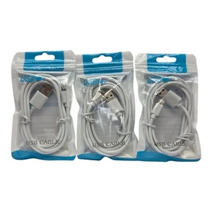 3 Pack 5ft. USB Data Fast Charger Cable Cord For Apple iPhone 5 6 7 8 X 11 12 13 - Picture 1 of 4