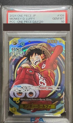 PSA 10 Luffy OP07-109 ONE PIECE Day 24 Premium Promo Card Collection Japanese JP - Image 1 of 2