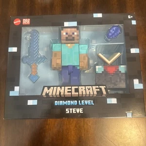 Modellino Minecraft Diamond Level Steve, 3 accessori, 5,5 pollici da collezione - Foto 1 di 4