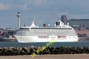 Photo 6x4 Crystal Serenity, River Mersey Wallasey Cruise ship Crystal Ser c2015 - Afbeelding 1 van 1