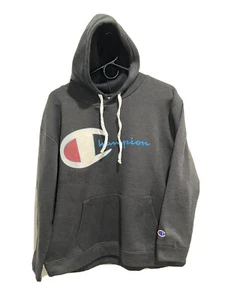 Champion XL Black Sweatshirt Casual Pullover Hoodie Boys Kids - Picture 1 of 5