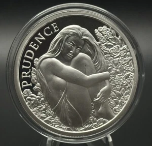 Caja de 5 oz plata proof Prudence 2022 .999 certificado de autenticidad puro escudo de plata flores finas SSG - Imagen 1 de 11