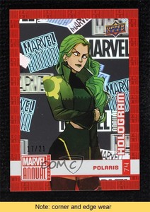 2020-21 Upper Deck Marvel Annual Hologram 17/21 Polaris #74 READ 1no