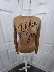 Gold Metallic Joanie Strickpullover "Golden Girl" Gr. XS - Bild 1 von 12