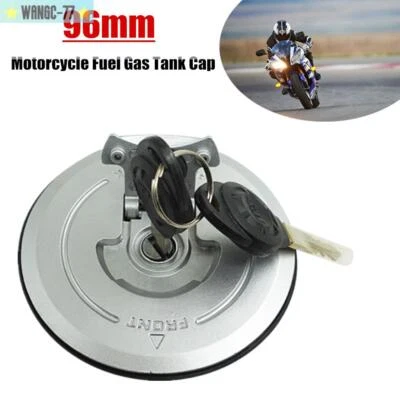 1 Juego Universal 96mm Motocicleta Modificado Tapa Tanque Gas Tapa Bloqueo Kit Llave Foto 1 de 4
