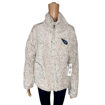 Tennessee Titans Womens Jacket Size Medium 1/4 Zip Sherpa Pullover GIII New - Image 1 of 4