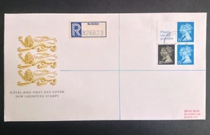 GB 1990 5x20p + 5x15p Penny schwarz Anniv Briefmarken auf First Day Cover, Windsor CDS - Bild 1 von 2