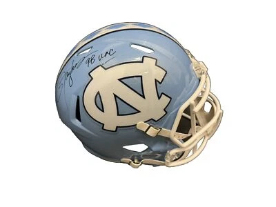 Полноразмерный шлем с автографом Лоуренса Тейлора из Северной Каролины на дегтярных каблуках (скоростной) не бывший в обращении JSA - Изображение 1 из 2