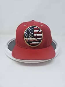 Golden State Warriors Embroided American Flag Logo Snapback Hat Used Condition - Picture 1 of 6