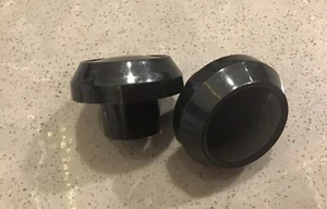 Black Fork Caps (Pair) for Honda Cub C50 C70 C90 51341-001-000ZEGenuine -NEW - Picture 1 of 7