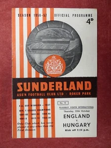 INGLATERRA V HUNGRÍA | 1956/1957 | INTERNACIONAL JUVENIL | 25 OCT 1956 | CORREO GRATUITO DEL REINO UNIDO - Imagen 1 de 3