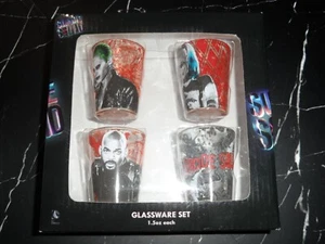 Suicide Squad Glassware Set 4 Shot Glasses BRAND NEW in Box - Picture 1 of 2