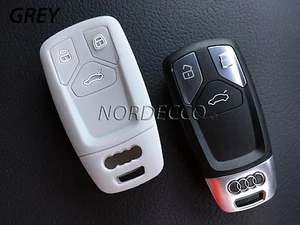 NEW SILICONE 3 BUTTON SMART KEYLESS KEY FOB PROTECTOR CASE 2016 2017 AUDI SLINE - Picture 1 of 4