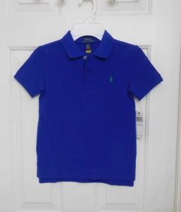 NWT Polo Ralph Lauren Blue Green Logo Polo Shirt sz 5 - Picture 1 of 1