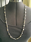 Modernist Brutalist Danish Jacob Hull necklace silver chain long rare