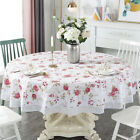 137/152/180cm PVC Round Tablecloth Floral Table Covers Waterproof Table Cloths